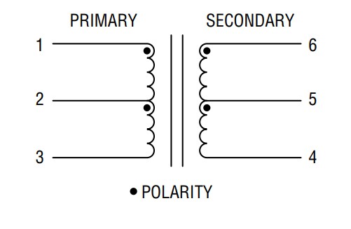 Schematic - Bourns HCTSM150102HLF Power Transformer